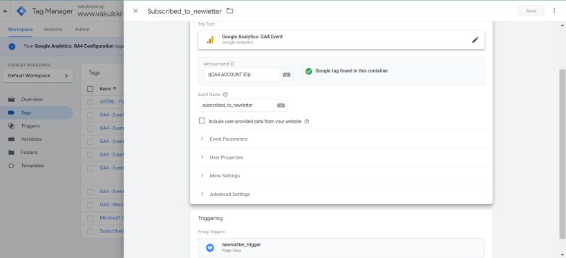 Creating GA4 Event “Subscribed To Newsletter” in Google Tag Manager