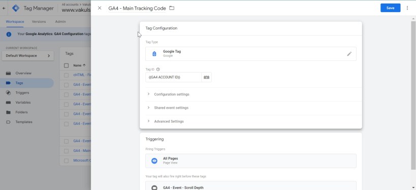 Google Tag Configuration in Google Tag Manager